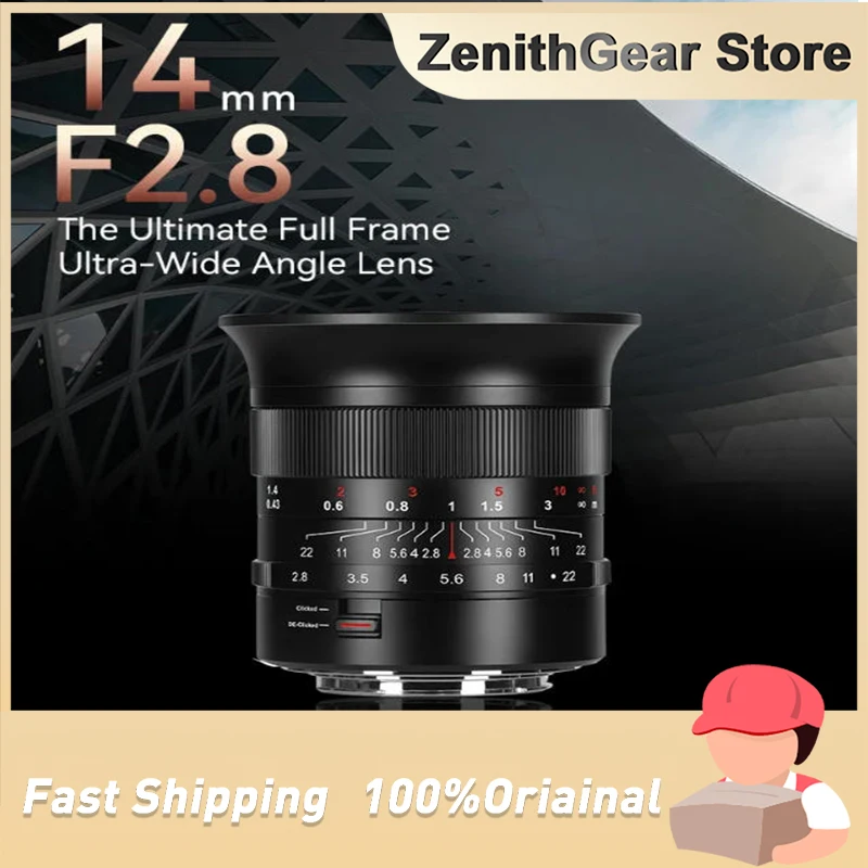 7 Artisans 14 مللي متر F2.8 عدسة الكاميرا زاوية واسعة للغاية إطار كامل عدسات تركيز يدوية لسوني E Canon RF Nikon Z L-mount التصوير الفوتوغرافي