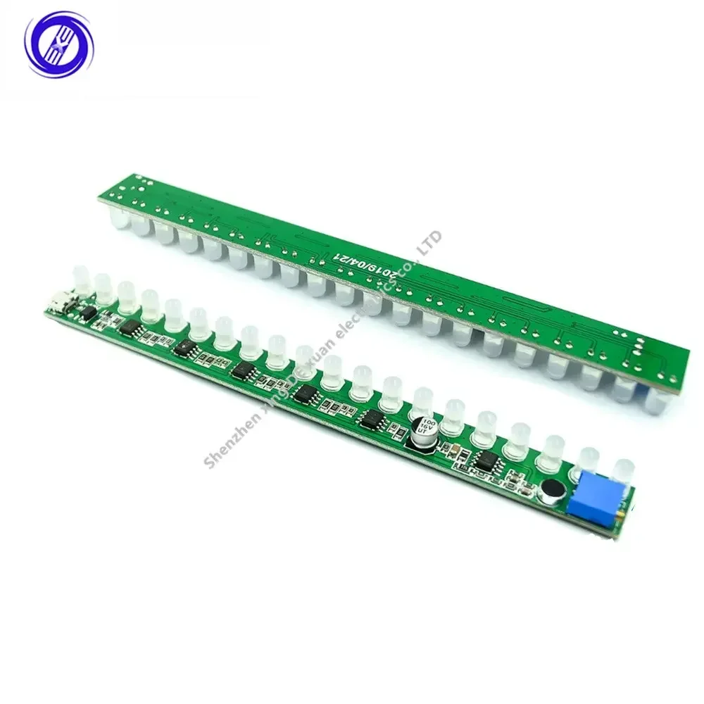 1PCS Mono sound control level indicator music melody light audio sensing light four-color mixing sensitivity adjustable