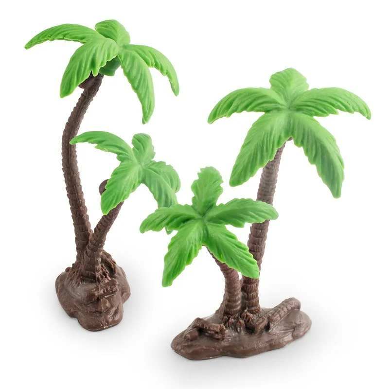 Children's cognitive plant coconut tree desktop static decoration small tree ornaments toy simulation tree m755