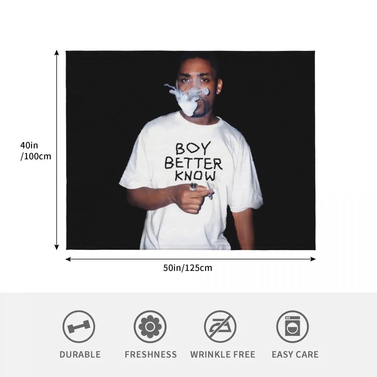 Wiley aka Eskiboy - bbk Tee Throw Blanket لطيف منقوشة خمر الفانيلا النسيج أريكة سرير البطانيات