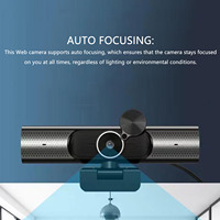 Web Cam USB Webcam 2K 30fps Auto Focusing HiFi Speaker Noise Reduction Mic Plug and Play PC Camera for Desktop Laptop Video Chat