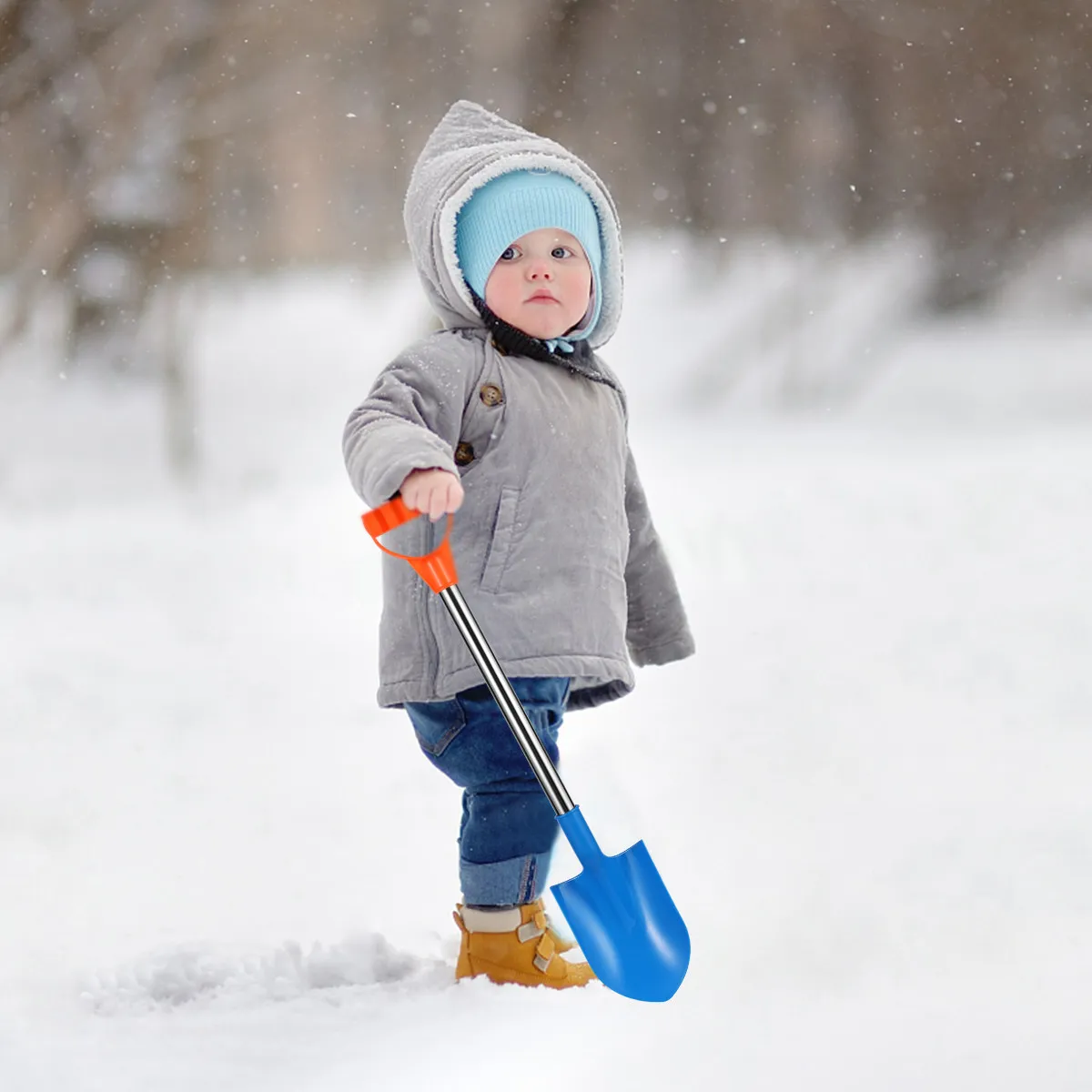 

4Pcs Premium Plastic Sand Shovels Kids Mini Lightweight Safe for Beach Sandbox Coordination Development