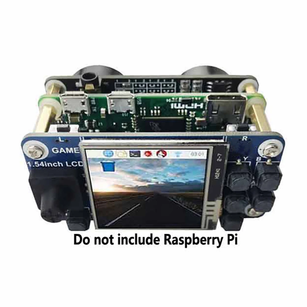 Console de jeu avec écran tactile LCD, carte son audio GPIO, technologie haut-parleur, stylet tactile pour Raspberry Pi 2B, 3B +, ontariW, 1.54 pouces