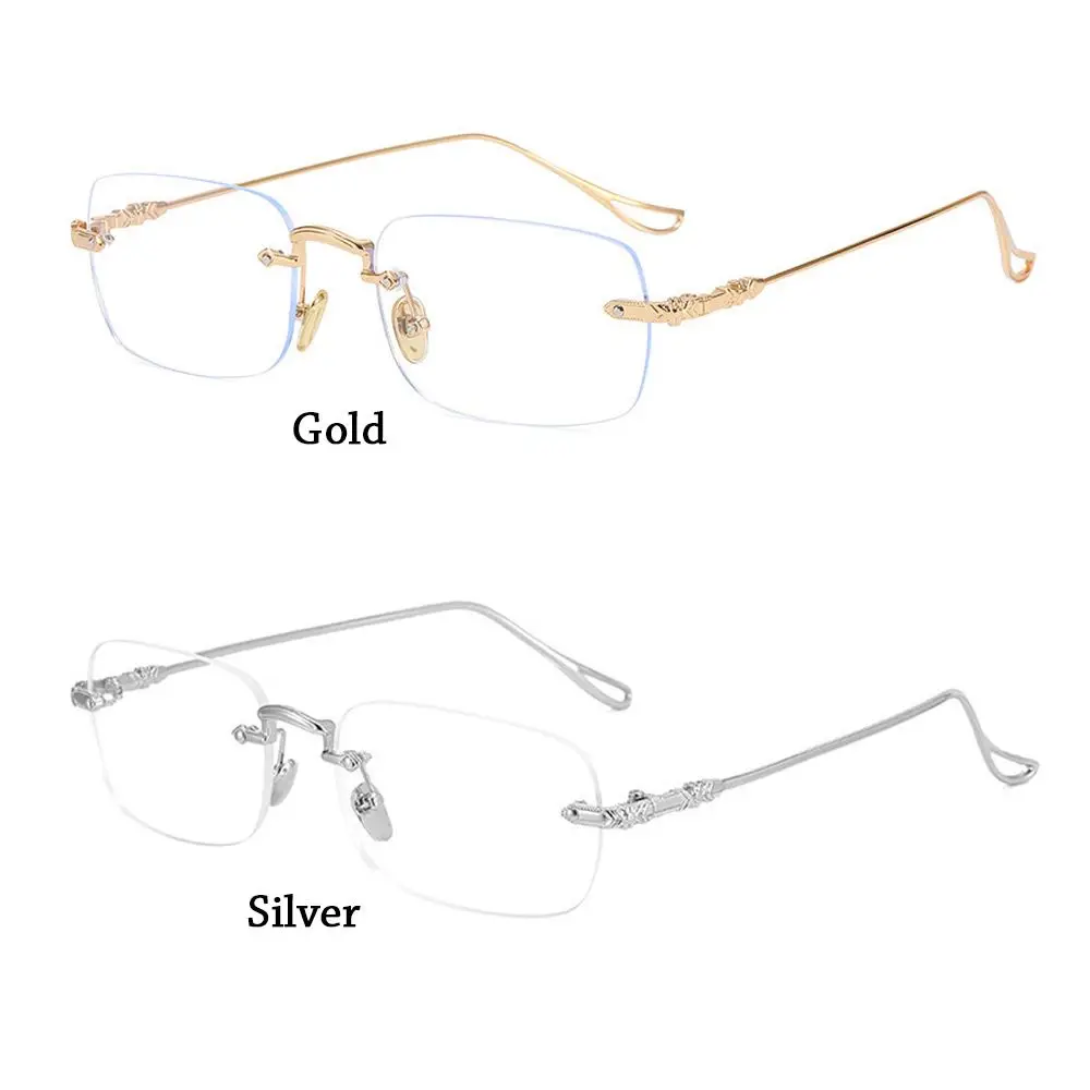 Vintage Blue Ray Blocking Anti-Blue Light Glasses Eye Protection Metal Oversized Eyeglasses Ultralight Computer Goggles Office image 4
