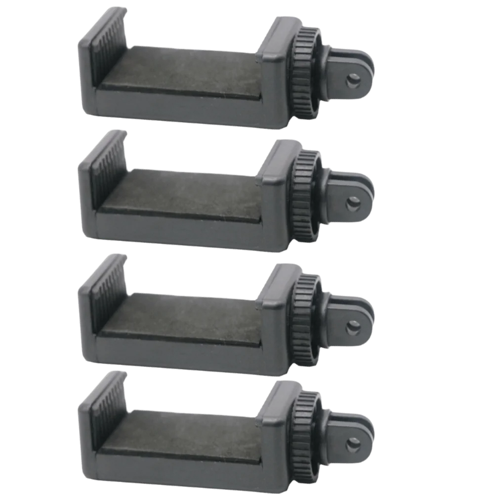 4pcs Lightweight ABS Smartphone Holder Mount Fits 6-9cm Devices Flexible Clip Phone Tripod Mount Adapter