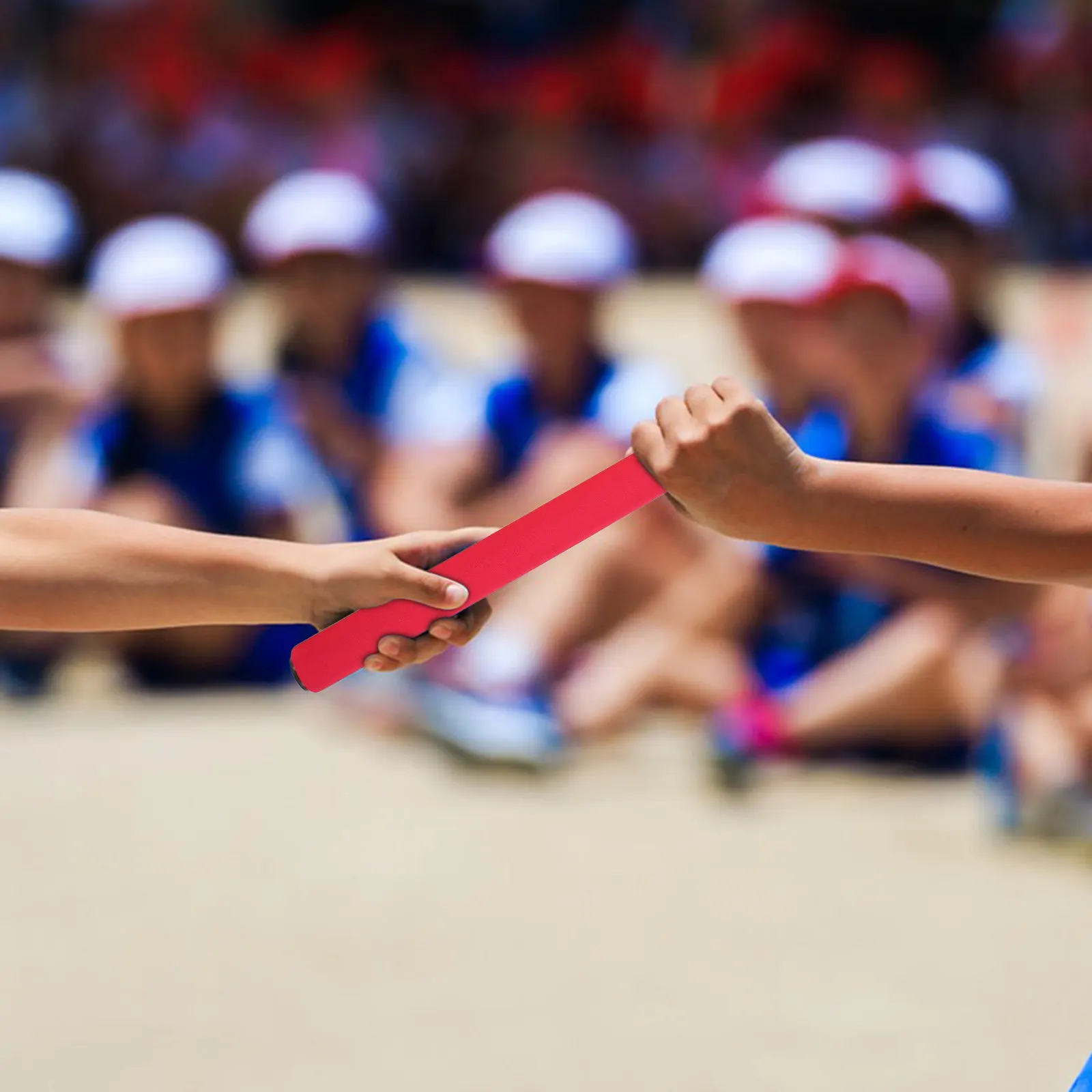 6Pcs Kids Relay Baton Sponge Handle Comfortable Grip Lightweight Bright Colors for School Sports Training Competition Team Relay