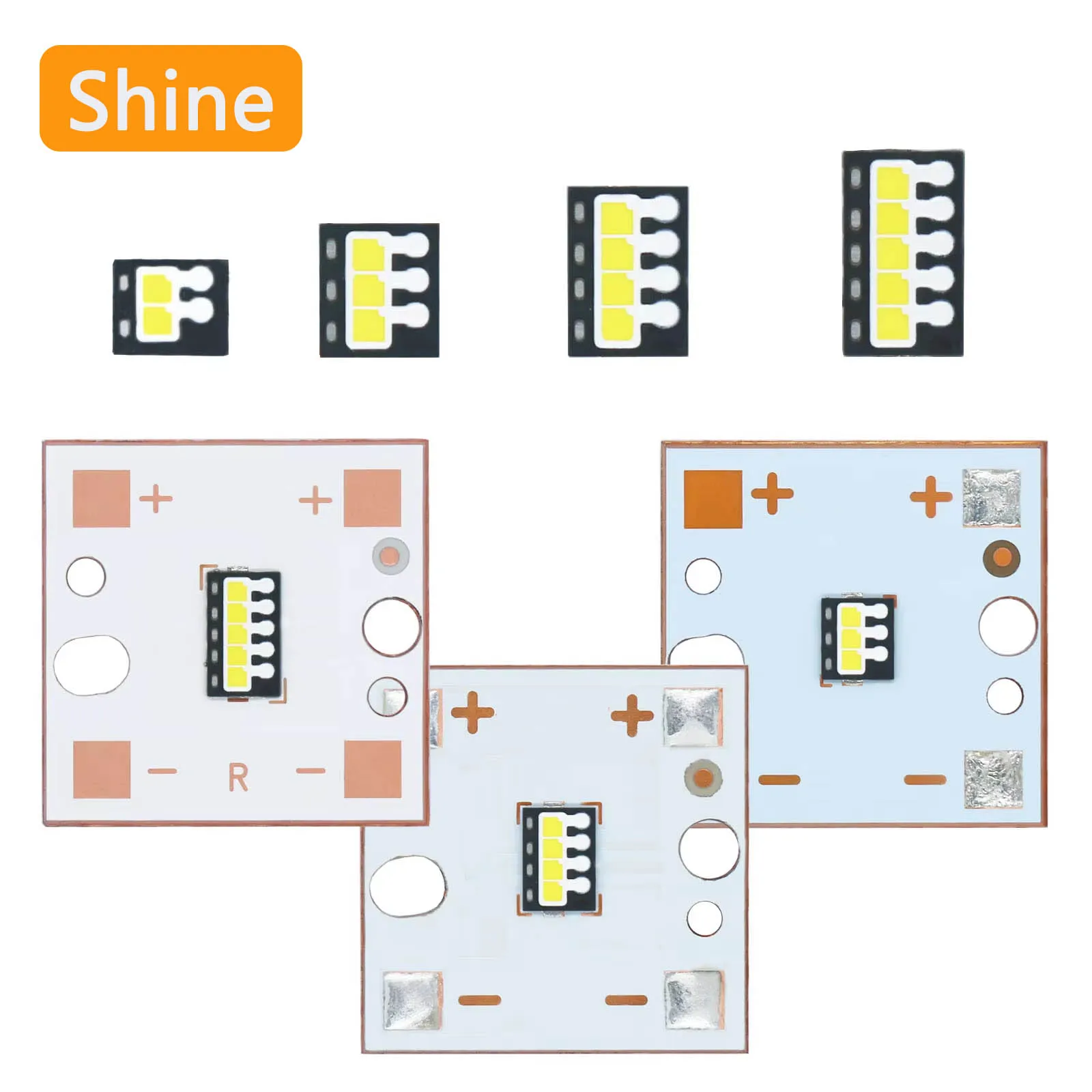 5szt 10W 15W 20W 25W High Power 9V 12V 15V LED Light SMD Chip LED Beads PCB Substrate Copper For Automotive Car Headlights DIY