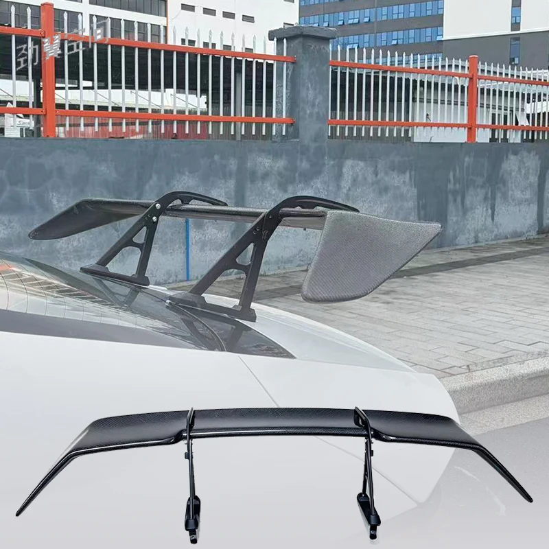 For 2022-2024 Hyundai Elantra STI Style Real Carbon Fiber Rear Spoiler, Car Exterior Modification Accessories 3