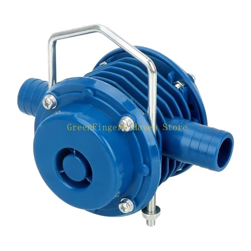 F68D Bucket Emptying Water Handling Pump with Drill Drive, Small Body and Hose Use for Tank Cleaning, Water Removal and