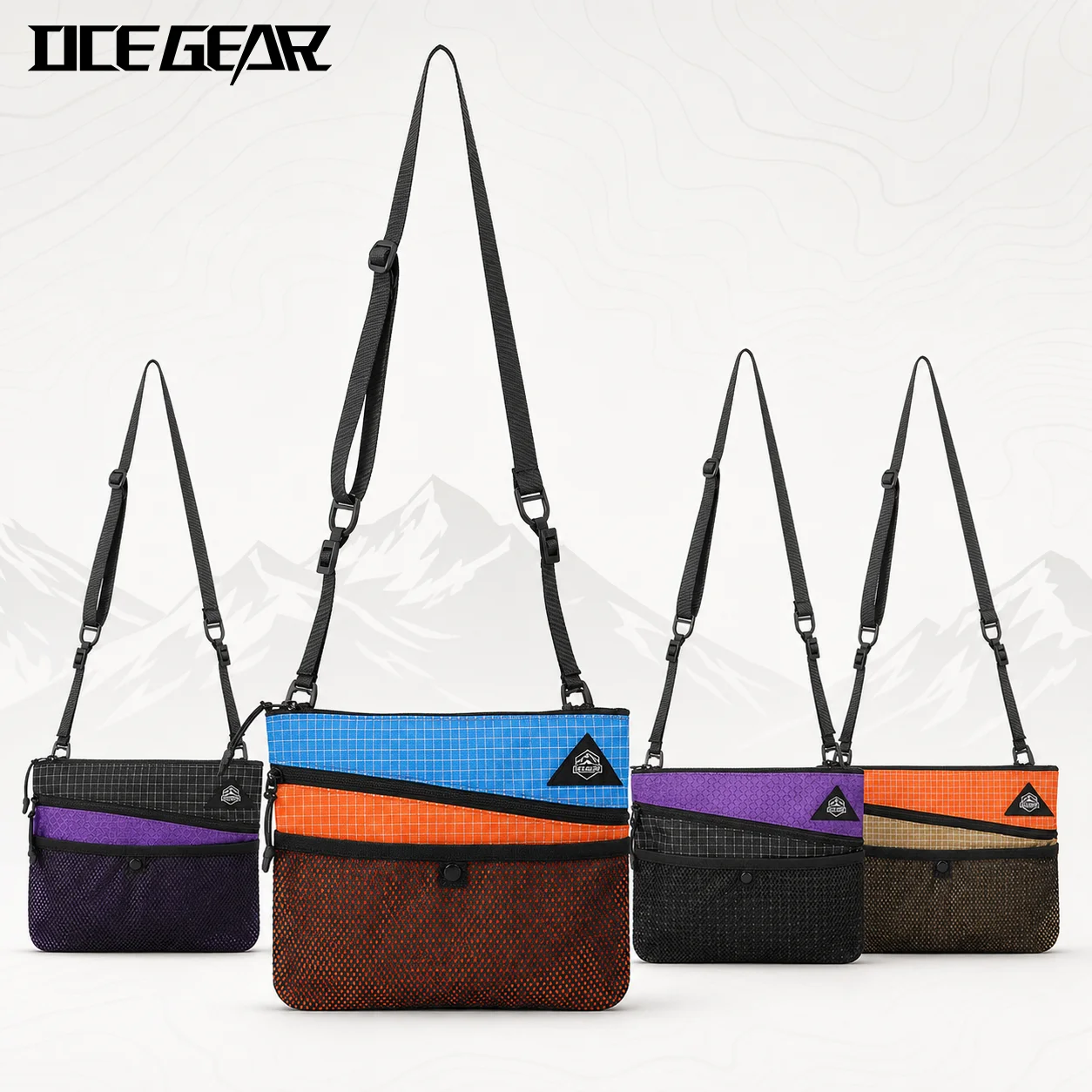 Ultralight Shoulder Bag Waterproof Ripstop Crossbody Bag Large Capacity Travel Chest Bag Outdoor Sling Pouch for Men Women