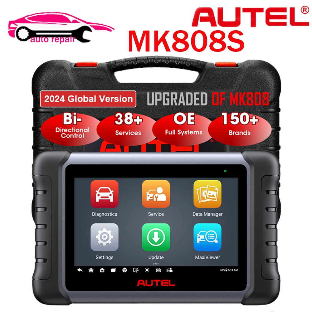 Autel MaxiCOM MK808 MK808S Car Diagnostic Tool OBD2 Scanner Bi-directional Control Diagnosis Automotive Tools TPMS Code Reader