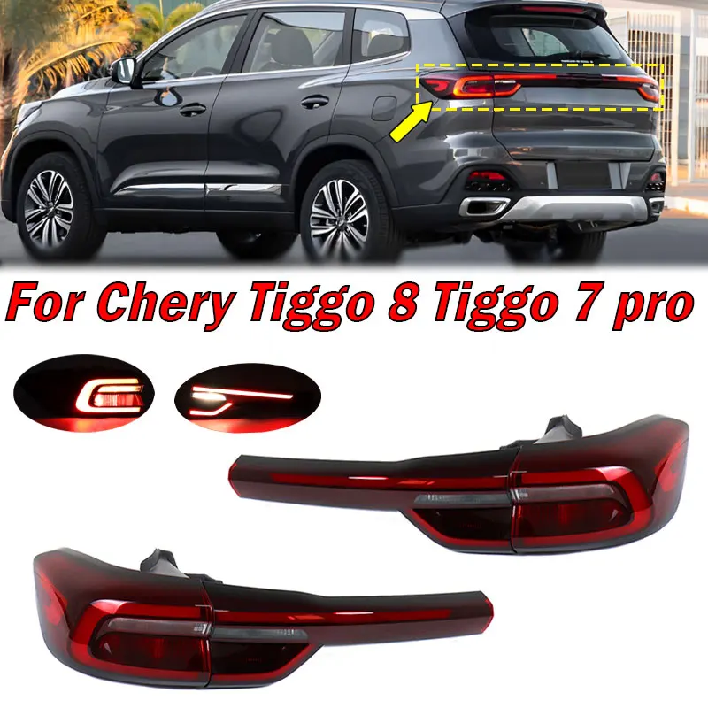 Auto Accessories For Chery Tiggo 8 Tiggo 7 pro 2019 2020 Rear Taillight Signal Brake Light Reversing Light Tail Light Assembly