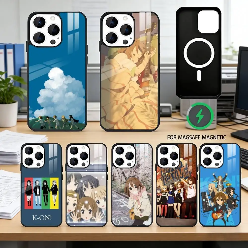 

K-K-on! Anime Phone Case For iPhone17,16,15,14,13,12,11 Plus,Pro Magnetic For Magsafe Wireless Charging