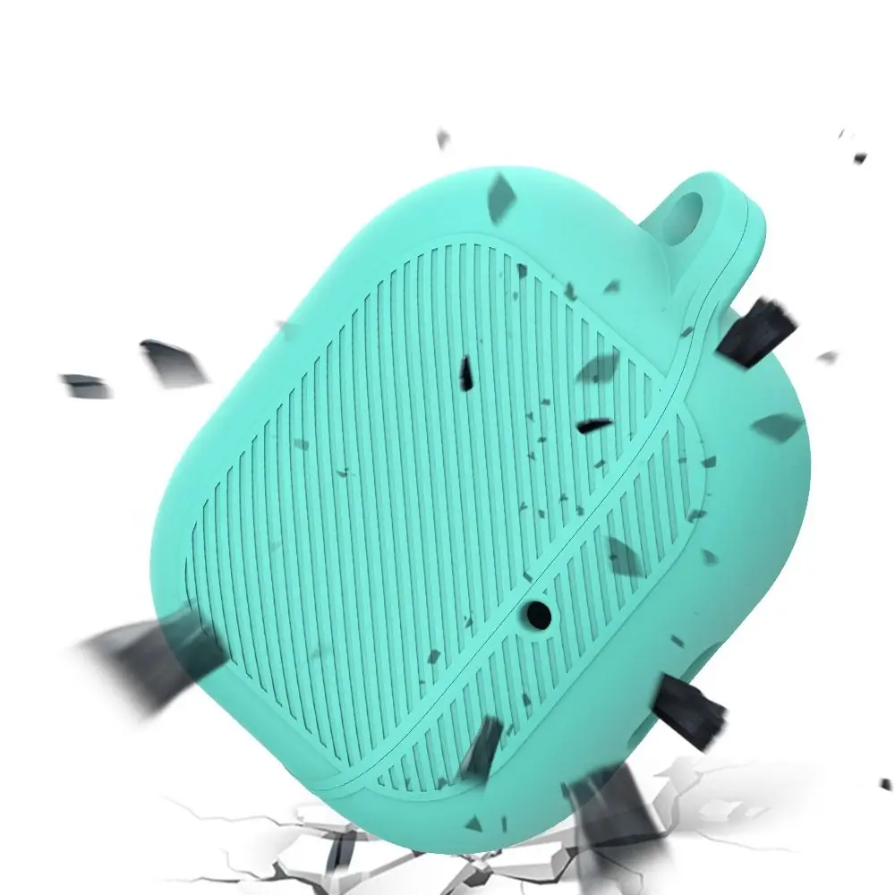 Silicone Earphone Case Shockproof With Keychain Protective Cover Anti-Scratch Protector Shell for TOZO Crystal Pods