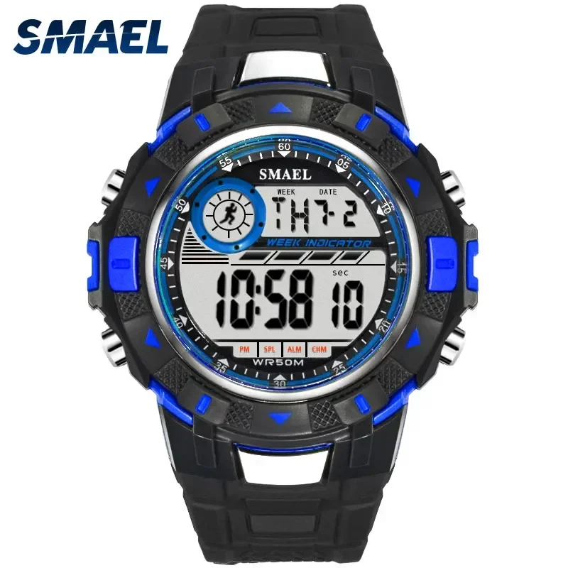 

Military Watches Army LED SMAEL Relojes Hombre Men Watch Big Waterproof Sport Watches 1506B Silicone Digital Wrsit Watch for Men