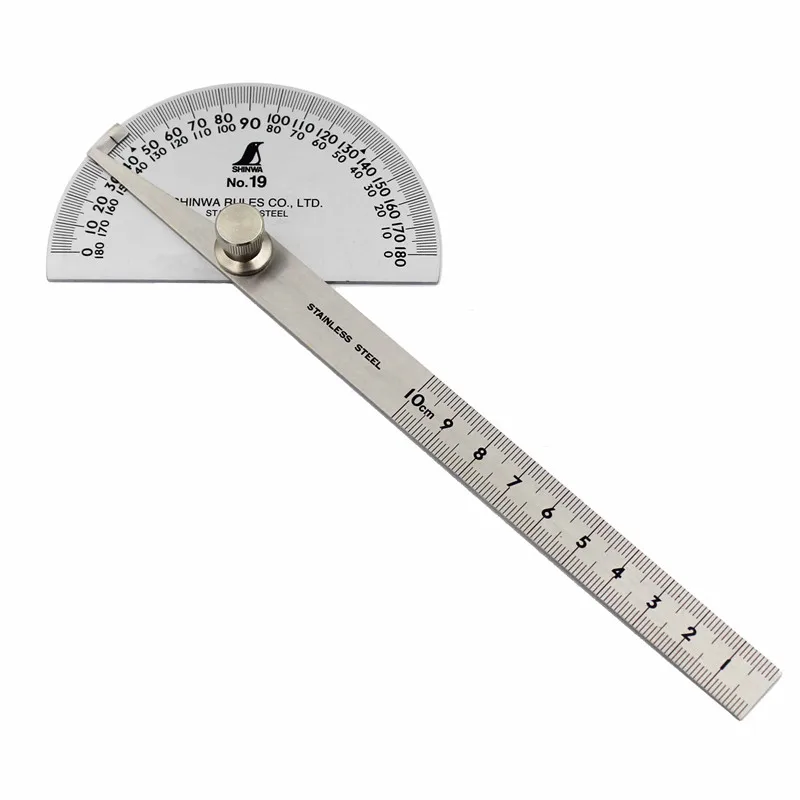 SHINWA  Brand Imported Square Angle Gauge Stainless Steel High Precision Woodworking Extension Protractor 62480