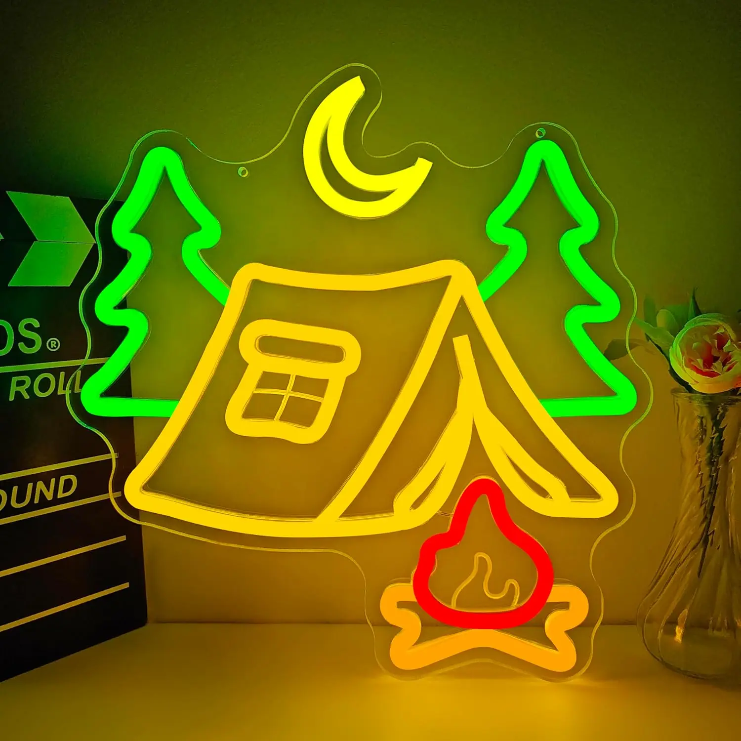 

Палатка для кемпинга, неоновая вывеска, USB затемняемая светодиодная неоновая лампа для кемпинга, кемпера, туристического агентства, настенное искусство, тематическая вечеринка, декор для автофургона