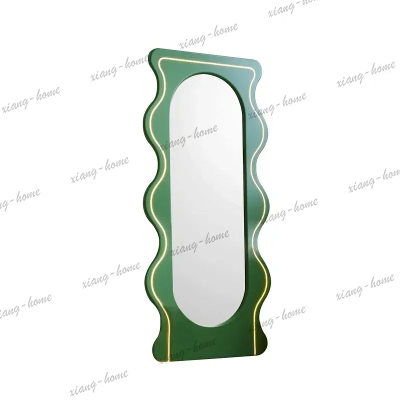 PG Nordic wall hanging high-end floor mirror art wave full-length mirror special-shaped home mirror