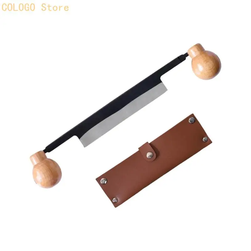 Heavy Duty Scraping Tool Double Handle Design Carbon Steel Blade For Bark Trimming And Precise Carving Project D0LD