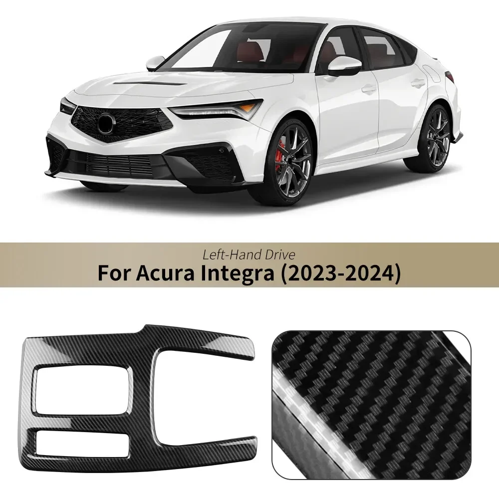 Gear Shift Panel Cover Trim For Acura Integra 2023 2024 ABS Black Carbon Pattern Car accessories Interior Modification Auto Part