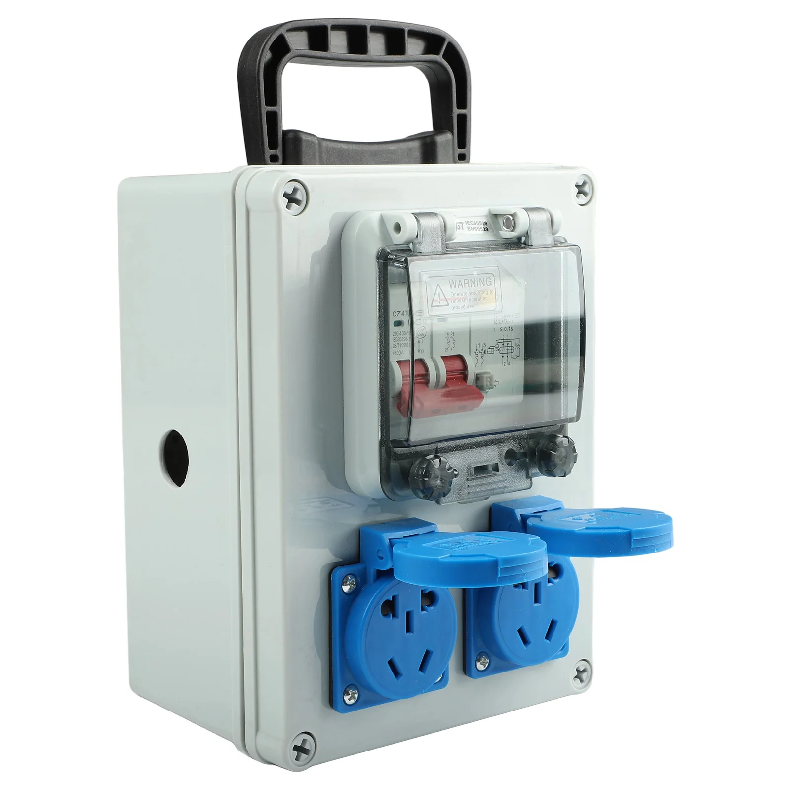 Reliable Wall Power Distributor with 10A AC250V and IP67 Rating for Use in Construction Sites and Outdoor Areas