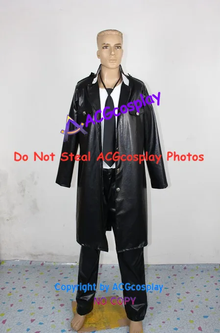 Katekyo Hitman Reborn! Mukuro 10 Years later cosplay costume acgcosplay faux leather made costume