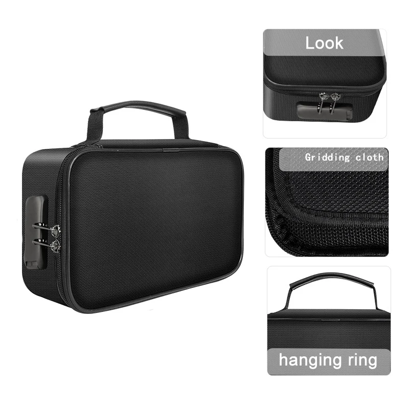 Document Storage Organizer Briefcase 3-Layer Document Storage, Unisex Passport Family Safe Function Document Storage Box