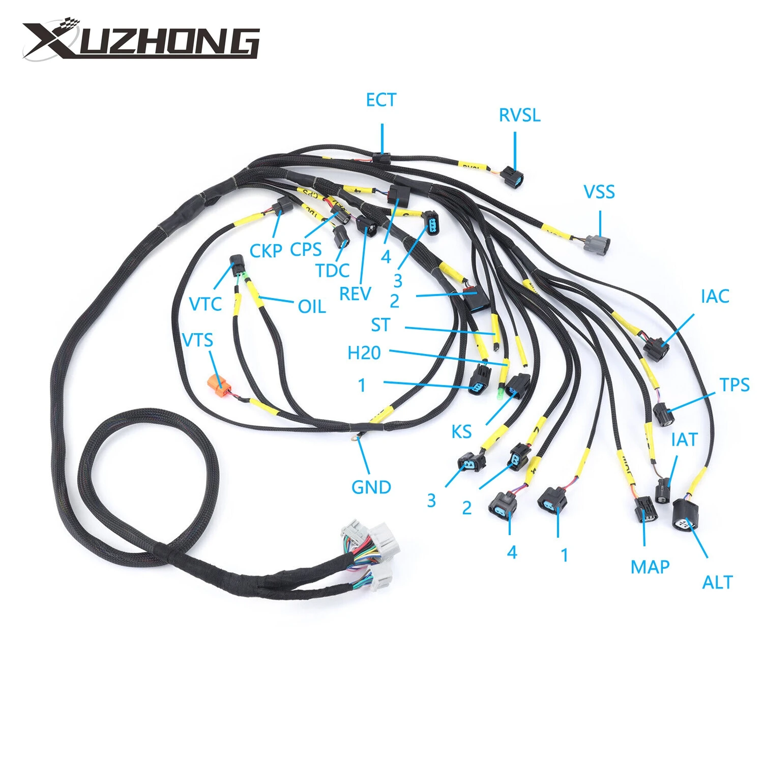 

K-Series Tucked Engine Harness K20 K24 For Honda Acura K-Swap Integra CRX EK EG