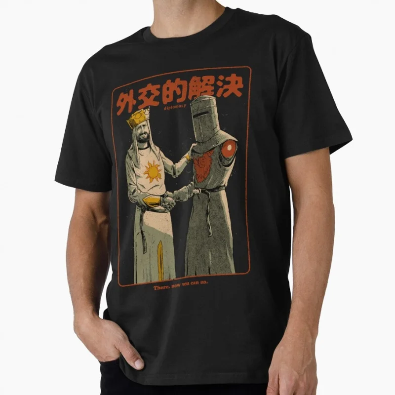 Diplomacy holy grail Monty Python Gift T-shirt 0617 Dark Souls Graphic clothes The Knight Solaire Tee All size Tops S-6XL