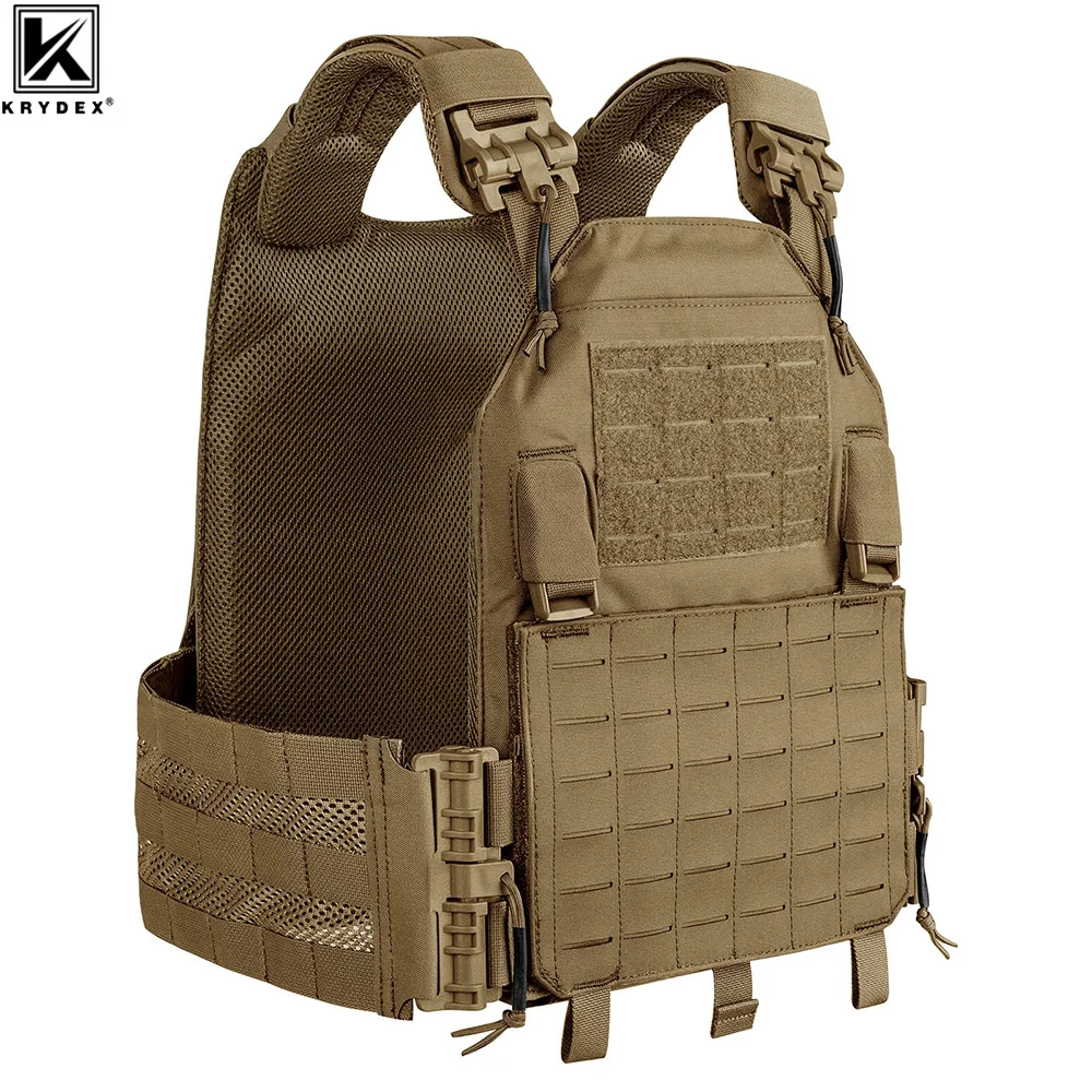 

KRYDEX 500D Tactical Vest LAVC Laser Cut Plate Carrier Quick Release Cummerbund Shoulder Buckle Paintball Hunting Outdoor Vest