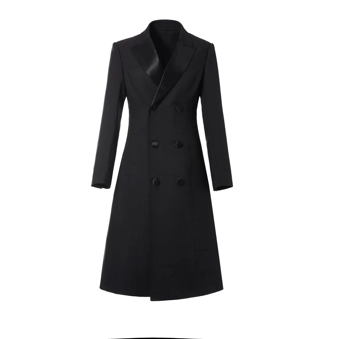 

Winter 2023 Autumn New And Women's ClothingDouble Breasted Wool Long-Cut Coat 1020
