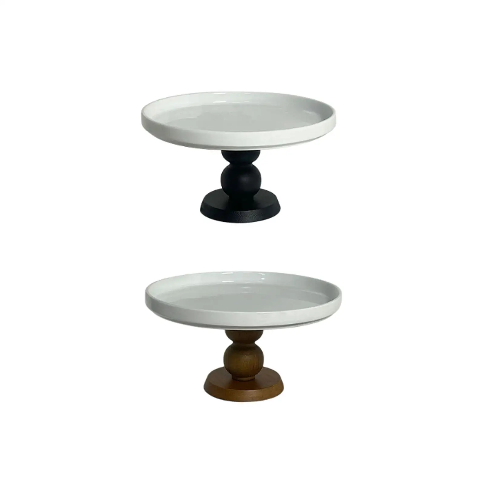 

Cake Stand Cake Pedestal Stand Round Wood Bottom Dessert Display Holder for Birthday Reception Celebration Graduation Party