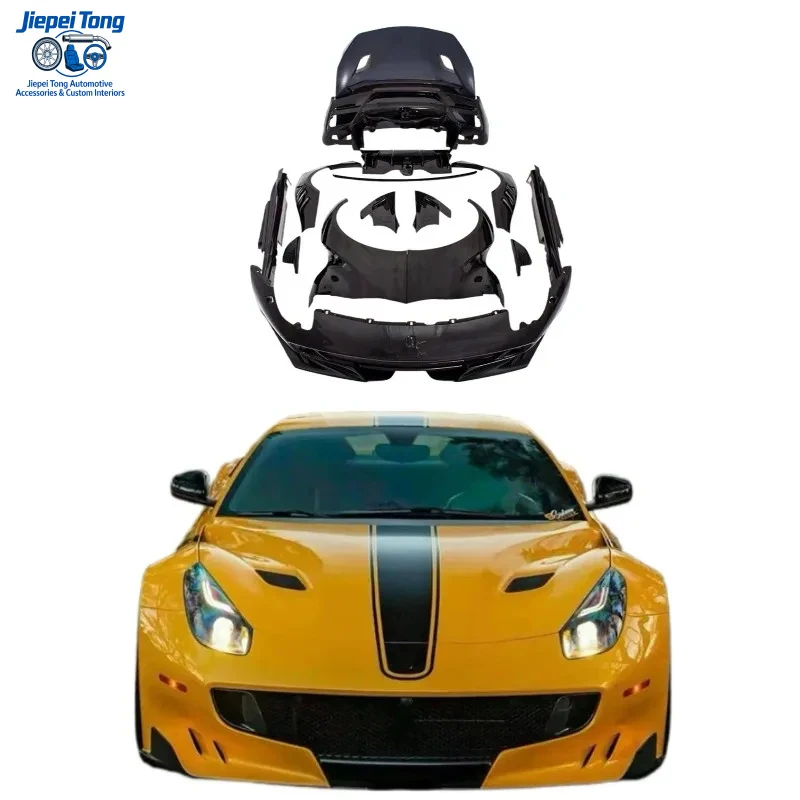 Easy-Install FOR Ferrari F12 OEM-Compatible Front Rear Bumper Side Skirt Fender Wide Body Kit