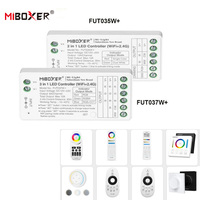 MiBoxer WiFi + 2.4G Single Color Dual White RGB RGBW RGBCCT LED strip Controller FUT035W+ FUT037W+ Alexa Voice phone App Remote