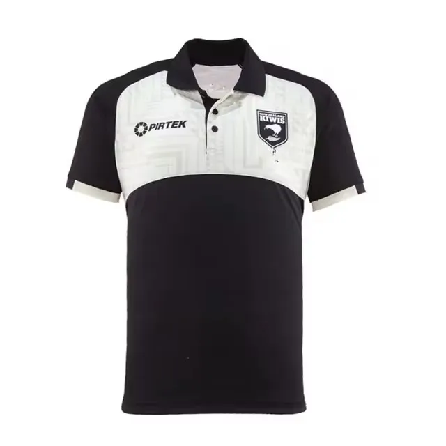 Nova Zelândia Kiwis Casa Rugby Jersey para Homens, Camisa Polo, Imprimir Custom Name Number, Tamanho S para 5XL, 2024