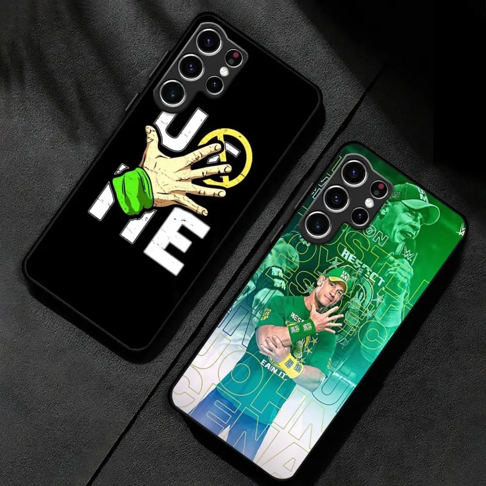 Wrestling Star J-John Cena Phone Case For Samsung Galaxy S24 S23 S22 S21 S20 Plus Ultra Note20 Soft Black Phone Cover