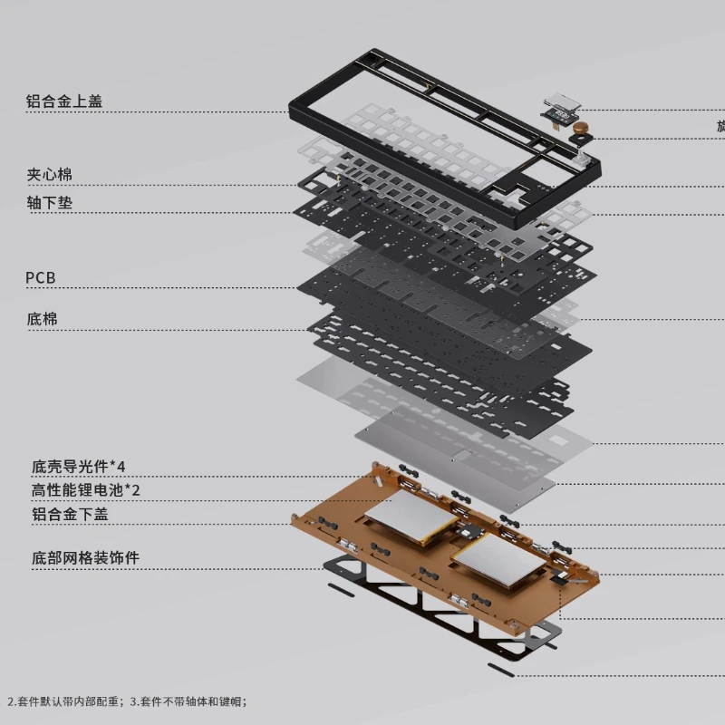 المبيعات الساخنة ZOOMTKL DYNA مجموعة لوحة المفاتيح الميكانيكية المخصصة القياسية إسكات القطن ثلاثي الوضع لتقوم بها بنفسك حشية الشاشة الأيدي على مجموعة اللاعبين #4