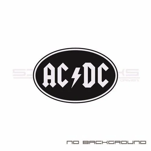 For 2Pcs/Pair 2 - AC DC Decal Sticker logo emblem racing round circle Car Styling