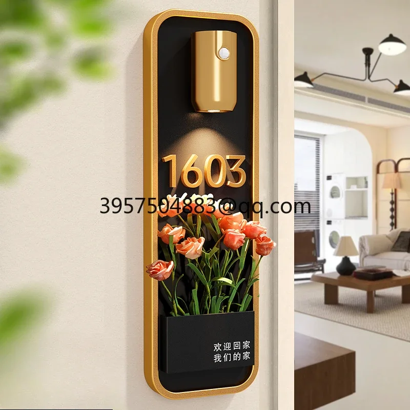 

Three-dimensional entrance flower arrangement decoration light luxury creative magnetic induction light luminous