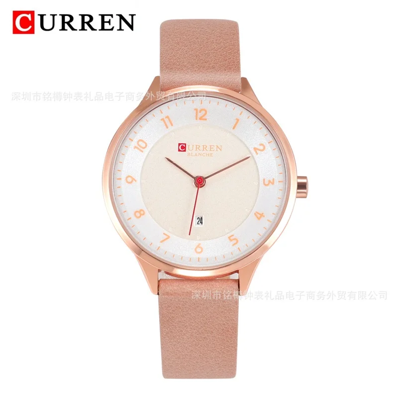 

Curren Women's Watch 9035 Leather-Belt Watch Waterproof Quartz Watch Calendar Watch Casual Fashion Women's Watches