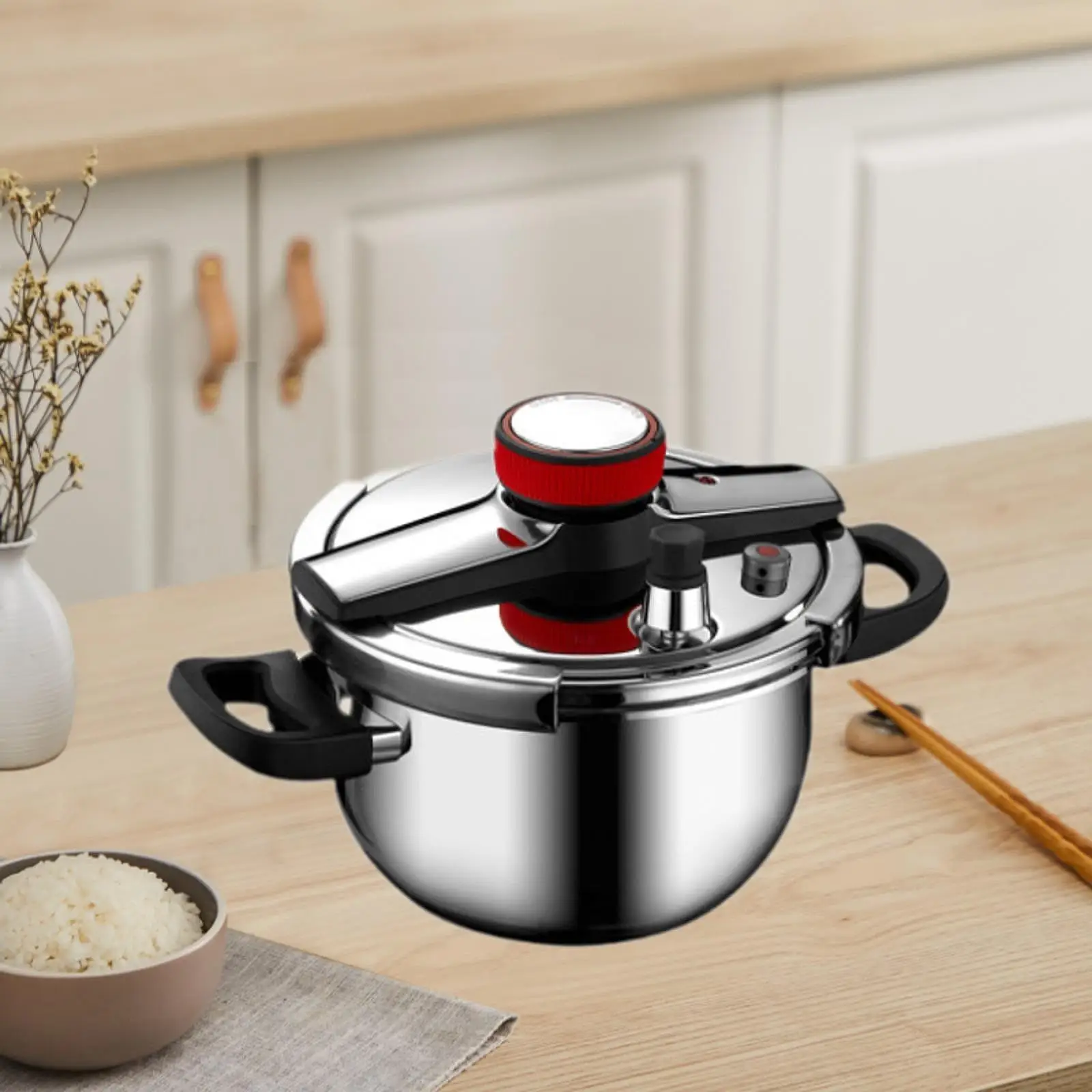 

Stovetop Pressure Cooker Easy to Clean Cookware Sturdy Soup Pot Pressure Pot Practical for Kitchen Home Commercial Restaurant