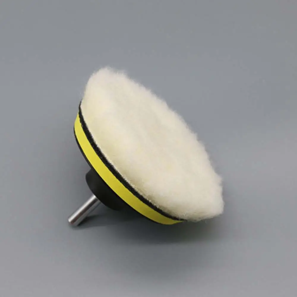 6pcs Electric Drill Connecting Rod Polishing Pad Self-Adhesive Car Polishing Disc Wax Collecting Tray Wool Wheel Waxing Sponge