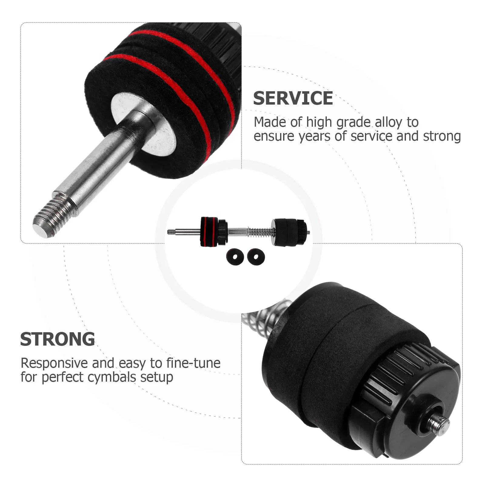 

Quickly Remove The Cymbal Cap Accessories Drum Mount to Stack Assembly Nuts for Plastic Replacement Parts