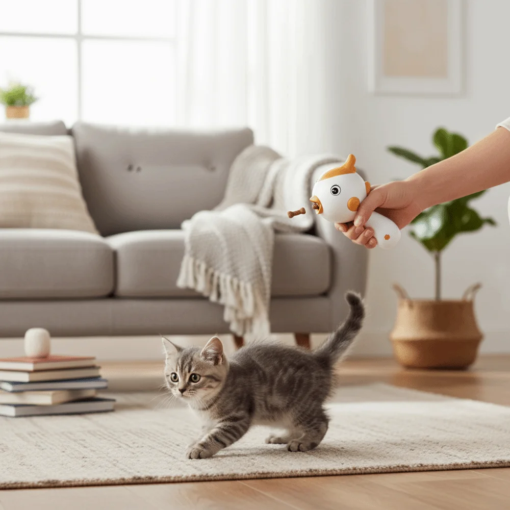 

Handheld Dog Snack Launcher Cartoon Automatic Dog Snack Feeder Plastic Portable Pet Treat Dispenser Boredom Reliever