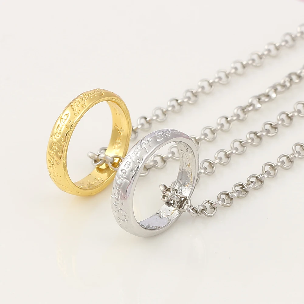 Herr der Ringe Cosplay-Kostüm Ring-Halsketten-Set Modischer Einfacher Stil Anhänger-Accessoire Geschenk für Themenpartys – Detail 7