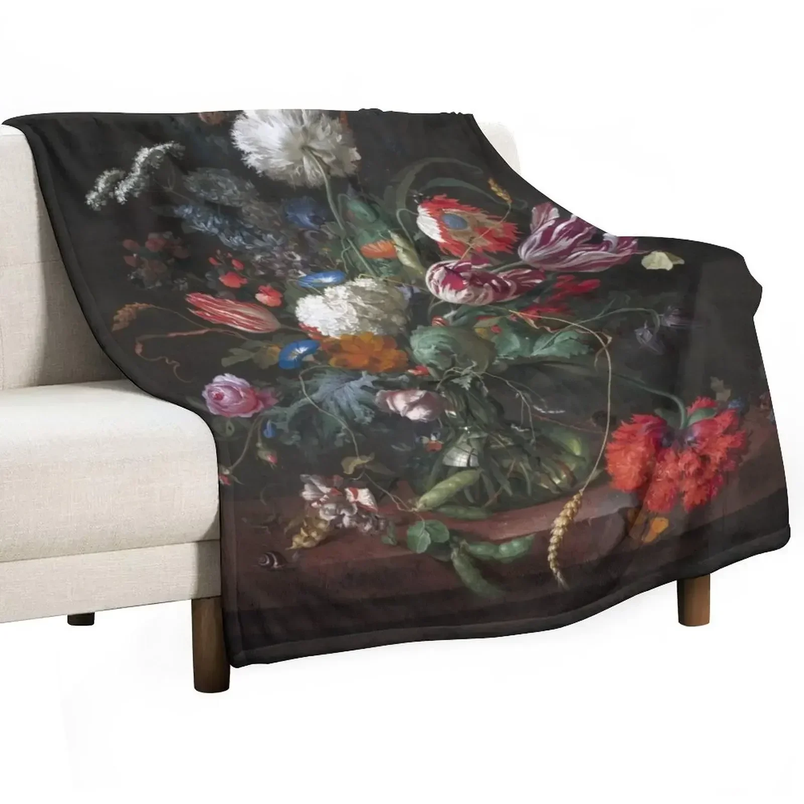 Vase of Flowers by Jan Davidsz de Heem, Dutch, 1660 Throw Blanket Moving Luxury Thicken Sofa Quilt Blankets