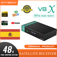 Original GTMEDIA V8X DVB-S/S2/S2X Satellite Receiver，Black appearance, supports Mars, in stock.