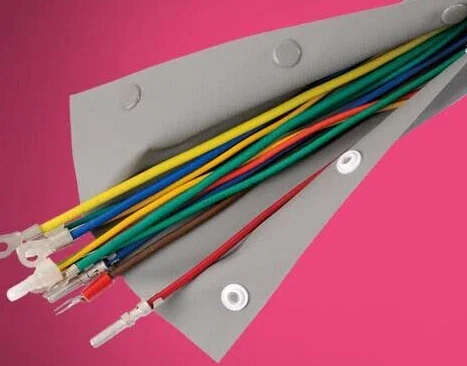 Button end with flame-retardant cable conduit, protective cloth cover, wire harness conduit, button type