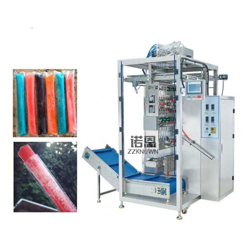 Máquina automática de embalagem de doces, picolé de gelo multi lane, pasta de ketchup líquida, shampoo, saquinho, máquina de enchimento e selagem