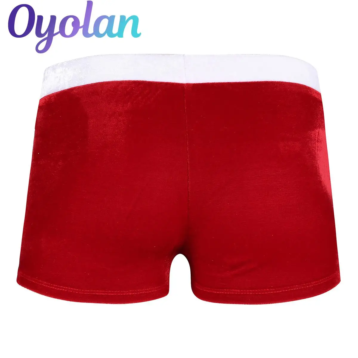 

Mens Lingerie Christmas Santa Claus Red Shorts Velvet New Year Xmas Cosplay Costume Bulge Pouch Holiday Boxer Shorts Underwear